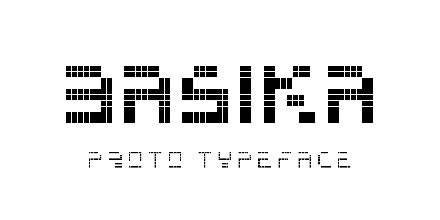 Пример шрифта Basika
